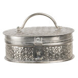 Clayre & Eef | Decoratief Opbergdoosje Zilverkleurig 19x13x7 cm | 6Y4043 Clayre & Eef | Decoratief Opbergdoosje Zilverkleurig 19x13x7 cm | 6Y4043