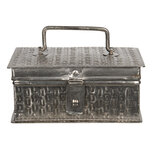 Clayre & Eef | Decoratief Opbergdoosje Zilverkleurig 18x11x8 cm | 6Y4044 Clayre & Eef | Decoratief Opbergdoosje Zilverkleurig 18x11x8 cm | 6Y4044