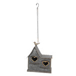 Clayre & Eef | Vogelhuis Grijs 25x12x25 cm | 6Y4178 Clayre & Eef | Vogelhuis Grijs 25x12x25 cm | 6Y4178
