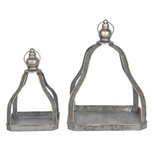Clayre & Eef | Serveerschalen Set van 2 Grijs (2) 23x23x32 / 15x15x23 cm | 6Y4179 Clayre & Eef | Serveerschalen Set van 2 Grijs (2) 23x23x32 / 15x15x23 cm | 6Y4179