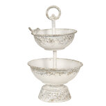 Clayre & Eef | Etagère Wit ø 21x36 cm | 6Y4216 Clayre & Eef | Etagère Wit ø 21x36 cm | 6Y4216