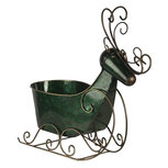 Clayre & Eef | Kerstdecoratie Beeld Rendier Groen 34x17x37 cm | 6Y4444 Clayre & Eef | Kerstdecoratie Beeld Rendier Groen 34x17x37 cm | 6Y4444