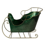 Clayre & Eef | Kerstdecoratie Beeld Slee Groen 34x18x22 cm | 6Y4445 Clayre & Eef | Kerstdecoratie Beeld Slee Groen 34x18x22 cm | 6Y4445