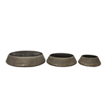 Clayre & Eef | Decoratief Dienblad Set van 3 Grijs ø 42x10 / ø 34x9/ ø 24x9 cm | 6Y4550 Clayre & Eef | Decoratief Dienblad Set van 3 Grijs ø 42x10 / ø 34x9/ ø 24x9 cm | 6Y4550