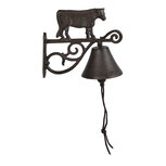 Clayre & Eef | Ouderwetse Deurbel Gietijzer Koe Bruin 8x15x20 cm | 6Y4569 Clayre & Eef | Ouderwetse Deurbel Gietijzer Koe Bruin 8x15x20 cm | 6Y4569