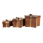 Clayre & Eef | Opbergdoos Bruin, Beige 26x26x18 cm / 21x21x14 cm / 16x16x10 cm | 6Y4646 Clayre & Eef | Opbergdoos Bruin, Beige 26x26x18 cm / 21x21x14 cm / 16x16x10 cm | 6Y4646