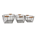 Clayre & Eef | Opbergmanden Set van 3 Bruin 35x26x14 cm | 6Y4660 Clayre & Eef | Opbergmanden Set van 3 Bruin 35x26x14 cm | 6Y4660