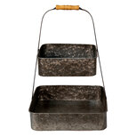 Clayre & Eef | Etagère 2 laags Grijs 31x31x47 cm | 6Y4865 Clayre & Eef | Etagère 2 laags Grijs 31x31x47 cm | 6Y4865