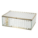 Clayre & Eef | Glazen Sieradendoos Transparant 25x17x8 cm | C6GL0018XL Clayre & Eef | Glazen Sieradendoos Transparant 25x17x8 cm | C6GL0018XL