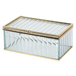 Clayre & Eef | Glazen Sieradendoos Transparant 14x8x6 cm | C6GL0019S Clayre & Eef | Glazen Sieradendoos Transparant 14x8x6 cm | C6GL0019S