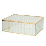 Clayre & Eef | Glazen Sieradendoos Transparant 25x17x8 cm | C6GL0019XL Clayre & Eef | Glazen Sieradendoos Transparant 25x17x8 cm | C6GL0019XL