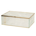 Clayre & Eef | Glazen Sieradendoos Transparant 25x17x8 cm | C6GL0020XL Clayre & Eef | Glazen Sieradendoos Transparant 25x17x8 cm | C6GL0020XL