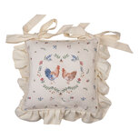 Clayre & Eef | Kussenhoes Stoelkussen Beige 40x40 cm | CAR25 Clayre & Eef | Kussenhoes Stoelkussen Beige 40x40 cm | CAR25