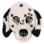 Clayre & Eef | Voetenkleed Hond Wit, Zwart 35x35x2 cm | FOR0022 Clayre & Eef | Voetenkleed Hond Wit, Zwart 35x35x2 cm | FOR0022