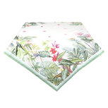 Clayre & Eef | Tafelkleed Wit, Groen, Rood 100x100 cm | JUB01 Clayre & Eef | Tafelkleed Wit, Groen, Rood 100x100 cm | JUB01