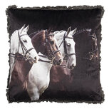 Clayre & Eef | Sierkussen Zwart, Wit 45x45x4 cm | KG023.098 Clayre & Eef | Sierkussen Zwart, Wit 45x45x4 cm | KG023.098