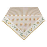 Clayre & Eef | Vierkant Tafelkleed Beige, Geel 100x100 cm | LEL01 Clayre & Eef | Vierkant Tafelkleed Beige, Geel 100x100 cm | LEL01