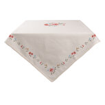 Clayre & Eef | Tafelkleed Beige, Groen, Rood 150x150 cm | LRC15 Clayre & Eef | Tafelkleed Beige, Groen, Rood 150x150 cm | LRC15