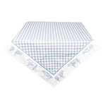 Clayre & Eef | Vierkant Tafelkleed Blauw, Wit 100x100 cm | LWC01BL Clayre & Eef | Vierkant Tafelkleed Blauw, Wit 100x100 cm | LWC01BL