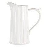 Clayre & Eef | Decoratieve Schenkkan Wit 19x11x23 cm / 1100 ml | PLKA Clayre & Eef | Decoratieve Schenkkan Wit 19x11x23 cm / 1100 ml | PLKA