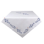 Clayre & Eef | Tafelkleed Wit Blauw 150x250 cm | SSF05 Clayre & Eef | Tafelkleed Wit Blauw 150x250 cm | SSF05