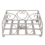 Clayre & Eef | Servettenhouder Grijs 17x17x7 cm | 6Y2558 Clayre & Eef | Servettenhouder Grijs 17x17x7 cm | 6Y2558