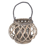 Clayre & Eef | Windlicht Grijs ø 28x20 cm | 6RO0383S