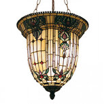 Clayre & Eef | Hanglamp Tiffany Beige, Bruin ø 41x126 cm E27/max 3x60W | 5LL-5307 Clayre & Eef | Hanglamp Tiffany Beige, Bruin ø 41x126 cm E27/max 3x60W | 5LL-5307