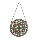 Clayre & Eef | Glaspaneel Tiffany Groen ø 30x1 cm | 5LL-6271 Clayre & Eef | Glaspaneel Tiffany Groen ø 30x1 cm | 5LL-6271