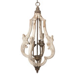 Clayre & Eef | Hanglamp Wit ø 40x79 cm E14/max 4x25W | 5LMP212 Clayre & Eef | Hanglamp Wit ø 40x79 cm E14/max 4x25W | 5LMP212