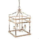 Clayre & Eef | Hanglamp Wit 47x47x76 cm E14/max 4x25W | 5LMP214 Clayre & Eef | Hanglamp Wit 47x47x76 cm E14/max 4x25W | 5LMP214