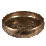 Clayre & Eef | Decoratief Dienblad Goudkleurig ø 39x8 cm | 6Y4979 Clayre & Eef | Decoratief Dienblad Goudkleurig ø 39x8 cm | 6Y4979