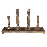 Clayre & Eef | Kandelaar Koperkleurig 42x11x24 cm | 6Y4981 Clayre & Eef | Kandelaar Koperkleurig 42x11x24 cm | 6Y4981