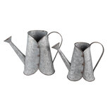 Clayre & Eef | Decoratie Gieter Grijs 40x16x29 / 32x14x24 cm | 6Y4885 Clayre & Eef | Decoratie Gieter Grijs 40x16x29 / 32x14x24 cm | 6Y4885