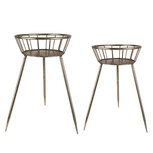 Clayre & Eef | Bijzettafel Set van 2 Goudkleurig 42x38x58 / 30x28x48 cm | 6Y4973 Clayre & Eef | Bijzettafel Set van 2 Goudkleurig 42x38x58 / 30x28x48 cm | 6Y4973