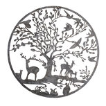 Clayre & Eef | Wanddecoratie Boom Bruin ø 60x2 cm | 5Y0868 Clayre & Eef | Wanddecoratie Boom Bruin ø 60x2 cm | 5Y0868