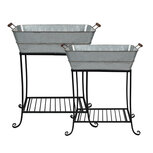 Clayre & Eef | Planthouder Grijs, Zwart 70x32x82 cm / 60x27x70 cm | 5Y1161 Clayre & Eef | Planthouder Grijs, Zwart 70x32x82 cm / 60x27x70 cm | 5Y1161