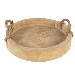 Clayre & Eef | Decoratief Dienblad Bruin ø 35x6 cm | 6H1756CH Clayre & Eef | Decoratief Dienblad Bruin ø 35x6 cm | 6H1756CH