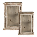Clayre & Eef | Vitrinekast Wit (2) 42x26x56 / 33x21x48 cm | 6H2179 Clayre & Eef | Vitrinekast Wit (2) 42x26x56 / 33x21x48 cm | 6H2179