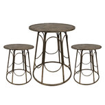 Clayre & Eef | Bijzettafel Rond Goudkleurig ø 65x73 cm / ø 44x44 cm (2) | 50709 Clayre & Eef | Bijzettafel Rond Goudkleurig ø 65x73 cm / ø 44x44 cm (2) | 50709