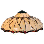 Clayre & Eef | Lampenkap Tiffany Beige, Bruin ø 51x21 cm | 5LL-5345 Clayre & Eef | Lampenkap Tiffany Beige, Bruin ø 51x21 cm | 5LL-5345