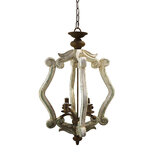 Clayre & Eef | Hanglamp Beige 39x39x83 cm E14/max 4x25W | 5LMP366 Clayre & Eef | Hanglamp Beige 39x39x83 cm E14/max 4x25W | 5LMP366