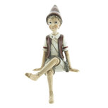 Clayre & Eef | Decoratie Beeld Pinokkio Beige, Rood, Wit 13x12x23 cm | 6PR2419 Clayre & Eef | Decoratie Beeld Pinokkio Beige, Rood, Wit 13x12x23 cm | 6PR2419