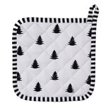 Clayre & Eef | Pannenlap Wit, Zwart 20x20 cm | BWX45 Clayre & Eef | Pannenlap Wit, Zwart 20x20 cm | BWX45
