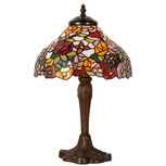 Clayre & Eef | Tiffany Tafellamp Bruin, Rood, Groen, Wit ø 26x40 cm E14/max 1x40W | 5LL-1130 Clayre & Eef | Tiffany Tafellamp Bruin, Rood, Groen, Wit ø 26x40 cm E14/max 1x40W | 5LL-1130