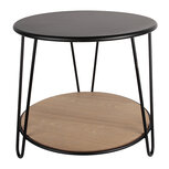 Clayre & Eef | Bijzettafel Zwart ø 50x45 cm | 65113 Clayre & Eef | Bijzettafel Zwart ø 50x45 cm | 65113