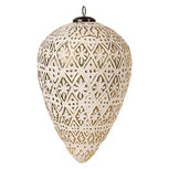 Clayre & Eef | Kerstbal Wit ø 17x26 cm | 6GL4362L Clayre & Eef | Kerstbal Wit ø 17x26 cm | 6GL4362L