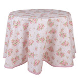 Clayre & Eef | Tafelkleed Roze ø 170 cm | SWR07 Clayre & Eef | Tafelkleed Roze ø 170 cm | SWR07