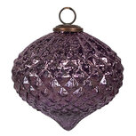 Clayre & Eef | Kerstbal Paars ø 13x11 cm | 6GL4325 Clayre & Eef | Kerstbal Paars ø 13x11 cm | 6GL4325