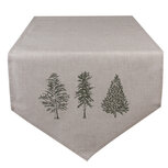 Clayre & Eef | Tafelloper Creme, Bruin, Rood, Groen 50x160 cm | NPT65 Clayre & Eef | Tafelloper Creme, Bruin, Rood, Groen 50x160 cm | NPT65